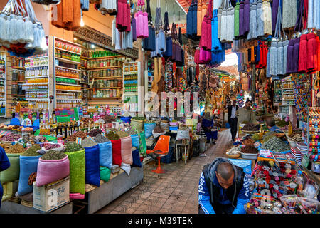 Berber Markt in Marrakesch, Marokko, Afrika Stockfoto