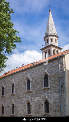 Saint John Kathedrale in der Küstenstadt Budva in Montenegro. Stockfoto
