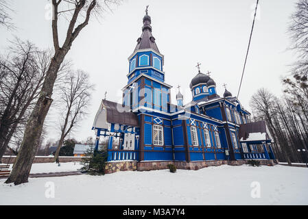 Orthodoxe Kirche der Schutz der Mutter Gottes in Puchly Dorf, Hajnowka County im Nordosten der Woiwodschaft Podlachien in Polen Stockfoto