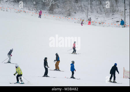 Wiezyca, Polen. 10. Februar 2018. Skigebiet in Koszalkowo, Polen. 10. Februar 2018 © wojciech Strozyk/Alamy leben Nachrichten Stockfoto