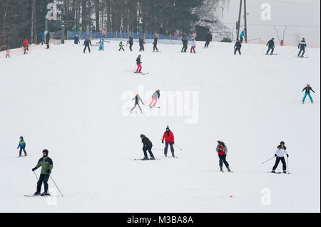 Wiezyca, Polen. 10. Februar 2018. Skigebiet in Koszalkowo, Polen. 10. Februar 2018 © wojciech Strozyk/Alamy leben Nachrichten Stockfoto