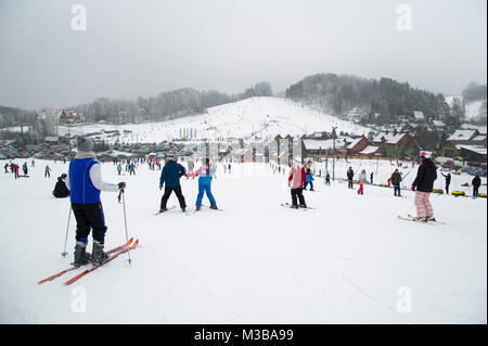 Wiezyca, Polen. 10. Februar 2018. Skigebiet in Koszalkowo, Polen. 10. Februar 2018 © wojciech Strozyk/Alamy leben Nachrichten Stockfoto