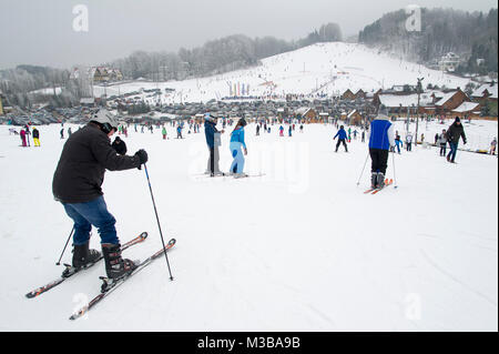 Wiezyca, Polen. 10. Februar 2018. Skigebiet in Koszalkowo, Polen. 10. Februar 2018 © wojciech Strozyk/Alamy leben Nachrichten Stockfoto