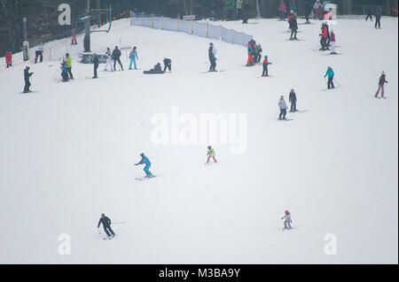 Wiezyca, Polen. 10. Februar 2018. Skigebiet in Koszalkowo, Polen. 10. Februar 2018 © wojciech Strozyk/Alamy leben Nachrichten Stockfoto