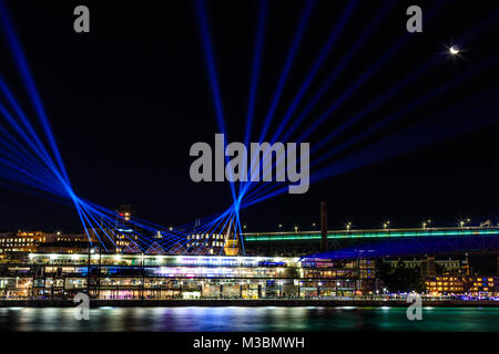 VIVID SYDNEY Beleuchtung festival At The Rocks, Sydney. Mai, 29, 2017. Sydney, New South Wales, Australien. Stockfoto