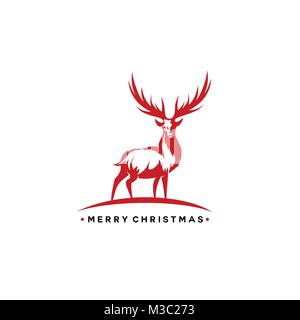 Weihnachten reh Vector Illustration. Stock Vektor