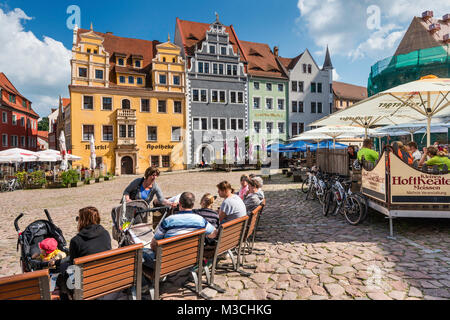 Marktplatz (Marktplatz) in Meißen, Sachsen, Deutschland Stockfoto