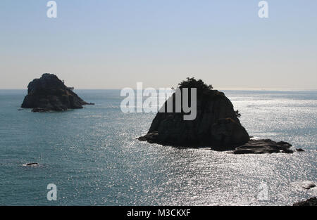 Oryukdo bedeutet fünf-sechs Inselstaaten und die Inseln in Busan, Südkorea Stockfoto