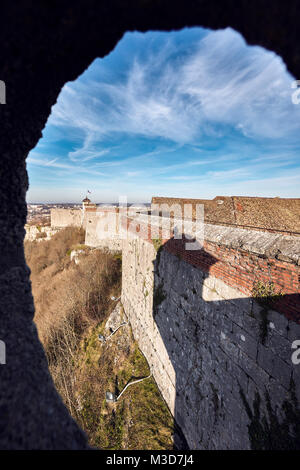 Die Zitadelle von Besançon, eine Festung aus dem 17. Jahrhundert, die von Vauban für Louis XIV. UNESCO-Weltkulturerbe. Besançon. Doubs. Bourgogne-Franche-Comt Stockfoto