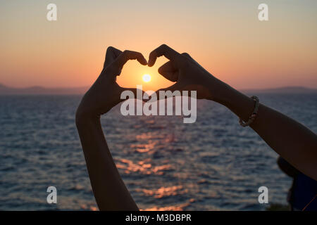 Wer liebt die Sonne! Stockfoto