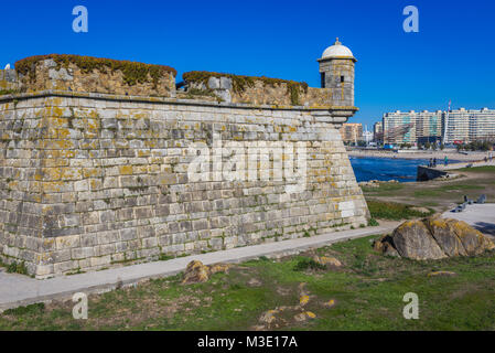 Fort von Sao Francisco do Queijo weiß auch als Schloss des Käse in Porto, die zweitgrößte Stadt in Portugal auf der Iberischen Halbinsel Stockfoto