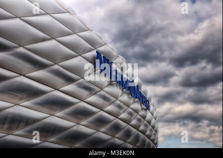 Fussball Arena München im Jahr 2015 getroffen Stockfoto