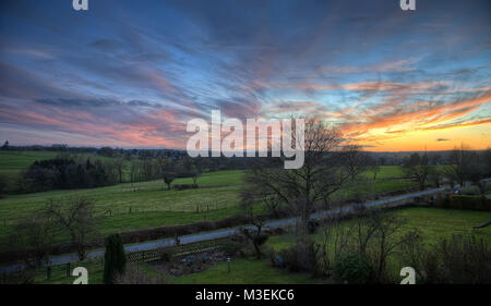 Aachen Sonnenuntergang in 2012 Stockfoto