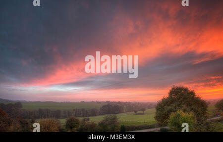 Aachen Sonnenuntergang in 2013 getroffen Stockfoto