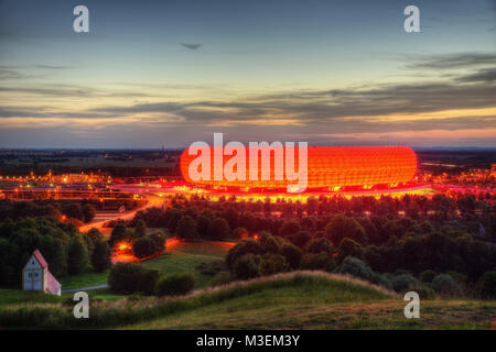 Fussball Arena München im Jahr 2015 getroffen Stockfoto