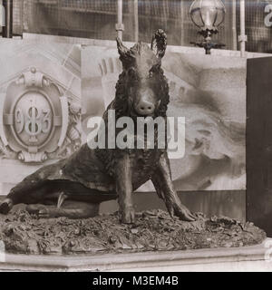 In Australien Sydney die antike Statue von einem Eber Stockfoto