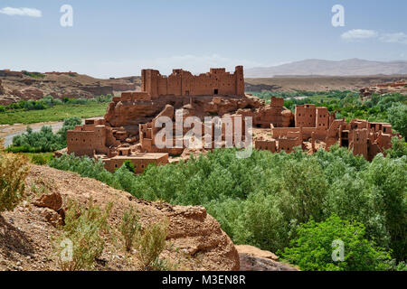 Ruinen der riesigen Casbah in El-Kel Âa M'Gouna, Marokko, Afrika Stockfoto