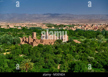 Ruinen der riesigen Casbah in El-Kel Âa M'Gouna, Marokko, Afrika Stockfoto