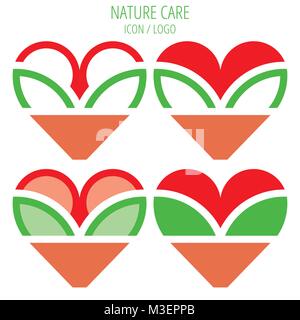Natur CARE CONCEPT Symbol/Logo Stock Vektor