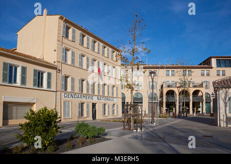 Gendarmerie Nationale bei Saint Tropez, Var, Provence-Alpes-Côte d'Azur, Frankreich, Europa. Foto V.D. Stockfoto