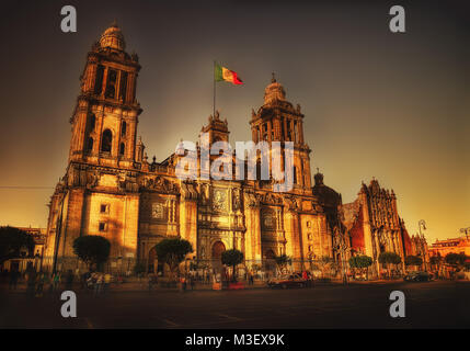 Catedral Metropolitana de la Ciudad de Mexico Mexico City Center im Jahr 2015 getroffen Stockfoto