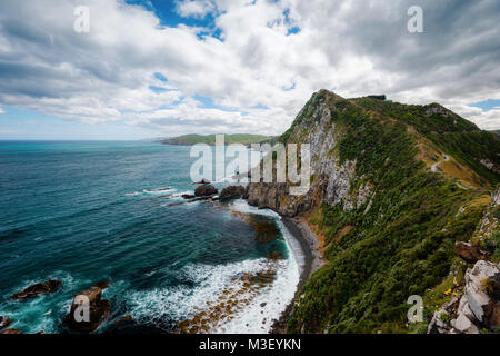 Nugget Point Lighthouse in 2015 getroffen Stockfoto