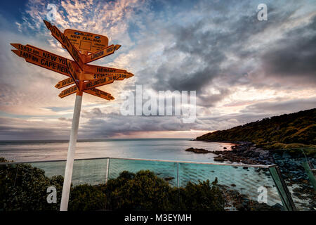 Stirling Point Bluff Neuseeland im Jahr 2015 getroffen Stockfoto