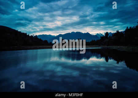 Lake Matheson in 2015 getroffen Stockfoto