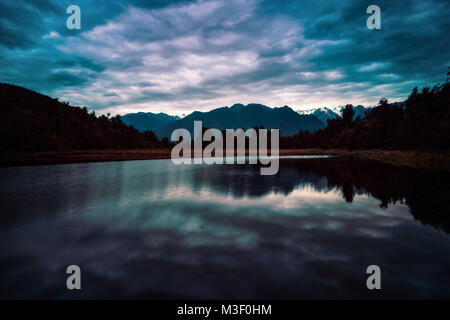 Lake Matheson in 2015 getroffen Stockfoto