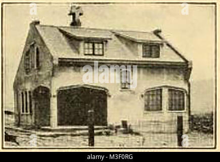 Alte amerikanische Leuchttürme, Licht Stationen und Navigationshilfen - Lighthouse Keepers Wohnung zum Zeitpunkt der Empfängnis, Kalifornien, USA 1923 Stockfoto