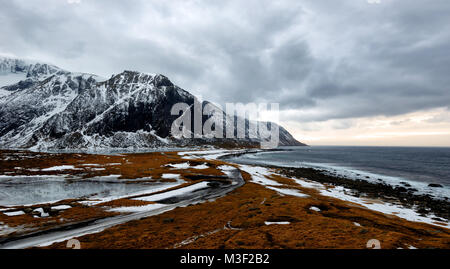 Senja Norwegen Eggum 2016 getroffen Stockfoto