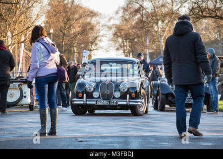 1964 Jaguar Mark 2 Auto in Bicester Heritage Center. Bicester, Oxfordshire, England Stockfoto