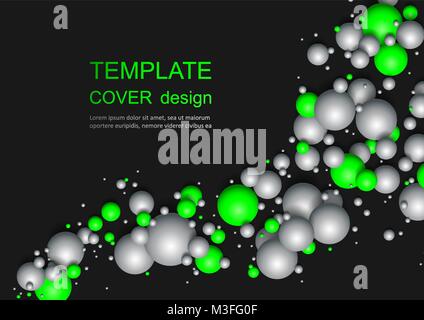 Bunte glänzende Kugeln Hintergrund. Fallende Kugeln. Abstrakte Süßigkeiten. Stock Vektor