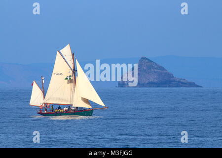 Moosk ist das älteste Schiff der Insel vertrauen, ein Sail Training Liebe in Exeter auf Basis betrieben. Stockfoto