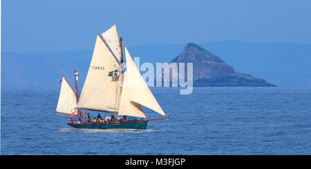 Moosk ist das älteste Schiff der Insel vertrauen, ein Sail Training Liebe in Exeter auf Basis betrieben. Stockfoto