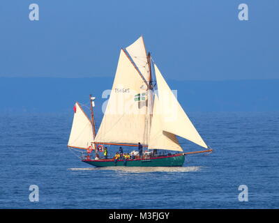 Moosk ist das älteste Schiff der Insel vertrauen, ein Sail Training Liebe in Exeter auf Basis betrieben. Stockfoto