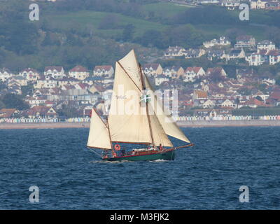 Moosk ist das älteste Schiff der Insel vertrauen, ein Sail Training Liebe in Exeter auf Basis betrieben. Stockfoto