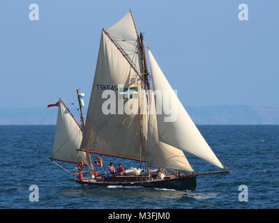 Moosk ist das älteste Schiff der Insel vertrauen, ein Sail Training Liebe in Exeter auf Basis betrieben. Stockfoto