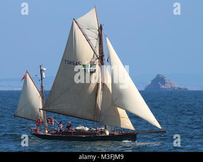 Moosk ist das älteste Schiff der Insel vertrauen, ein Sail Training Liebe in Exeter auf Basis betrieben. Stockfoto