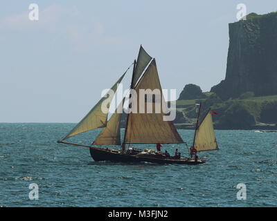 Moosk ist das älteste Schiff der Insel vertrauen, ein Sail Training Liebe in Exeter auf Basis betrieben. Stockfoto