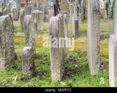 Alter Jüdischer Friedhof von 1787, Prag - Zizkov, Tschechische Republik Stockfoto