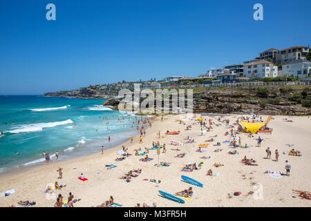 Nähe: Tamarama berach im Sommer, Sydney Strand in den östlichen Vororten, Australien Stockfoto