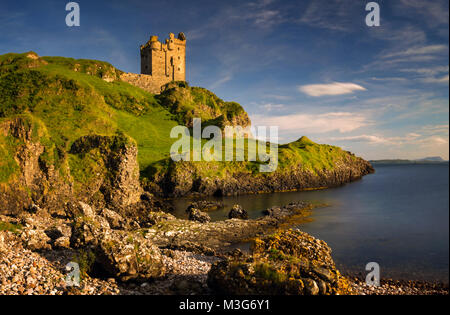 Gylen Castle auf felsigen Klippen, die Insel Kerrera, Schottland Stockfoto