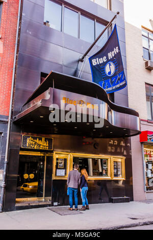 Blue Note Jazz Club in Greenwich Village in Manhattan New York, New York, USA Stockfoto