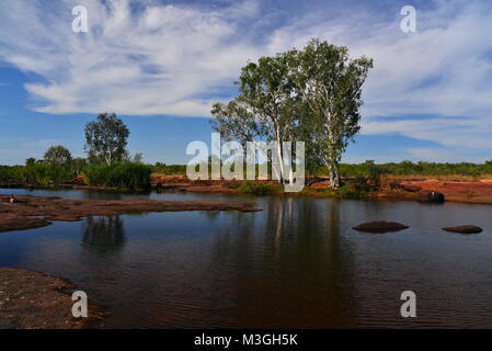 Herrliche Bell, Galvans, Mertinsand Katherine und Echinda Schluchten in Western Australia, Bell Gorge River, King Edward River, oben auf den Mitchell Falls Stockfoto