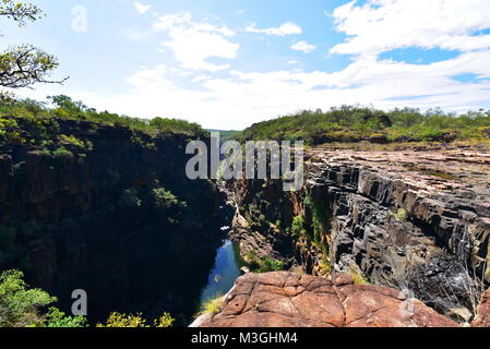 Herrliche große Mertins Schlucht, und in der Nähe der Oberseite des Mitchell Falls Schluchten in Western Australia Stockfoto