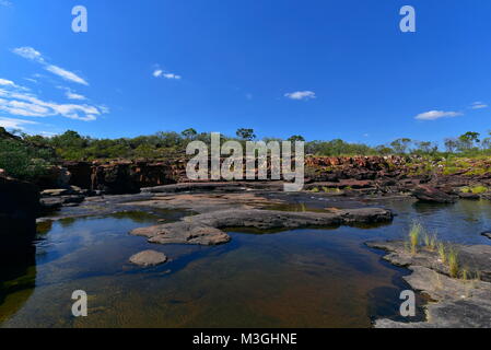 Herrliche große Mertins Schlucht, und in der Nähe der Oberseite des Mitchell Falls Schluchten in Western Australia Stockfoto