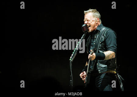 Turin, Italien. 10. Februar, 2018. Metallica live an Pala Alpitour © Roberto Finizio / alamy Leben Nachrichten Stockfoto