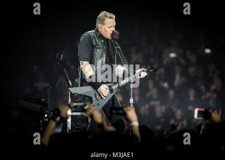 Turin, Italien. 10. Februar, 2018. Metallica live an Pala Alpitour © Roberto Finizio / alamy Leben Nachrichten Stockfoto