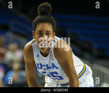Los Angeles, CA, USA. 11 Feb, 2018. UCLA Bruins forward Monique Billings (25) Während bei den Frauen die Arizona State vs UCLA Bruins an Westwood am 11. Februar 2018. (Foto durch Jevone Moore) Credit: Csm/Alamy leben Nachrichten Stockfoto
